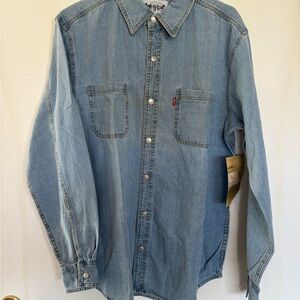 Blue Levi Denim Button-Up Shirt